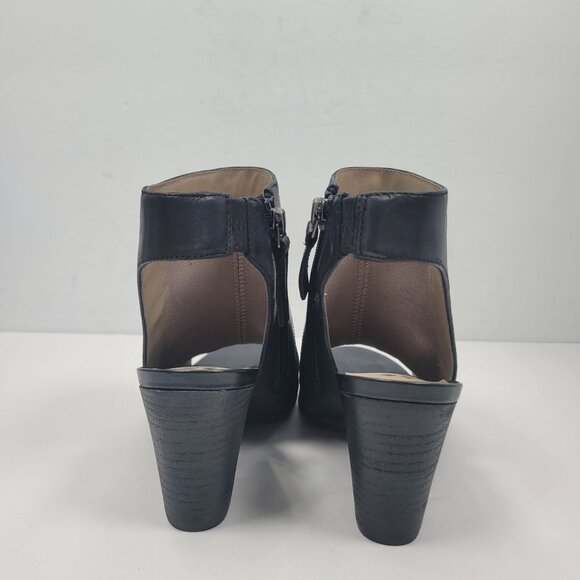 Naturalizer Yanni Women's Black Leather Open-Toe Heeled Sandals US Size 5M - Picture 6 of 10